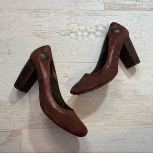 Seychelles Wine Suede And Leather Heels